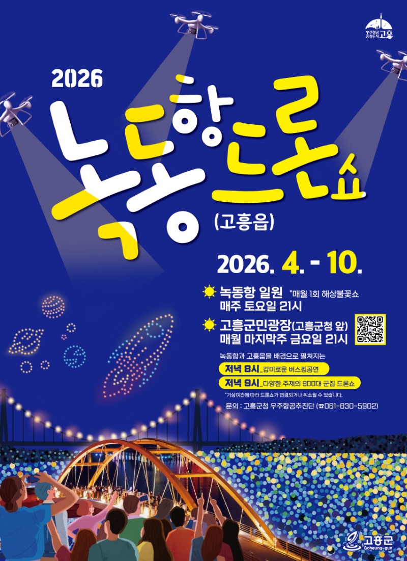 2,026대 드론이 밤을 채운다 고흥 녹동항 드론쇼 다시 시작된다 – 2,026 drones light up the night Goheung Nokdong Port show returns