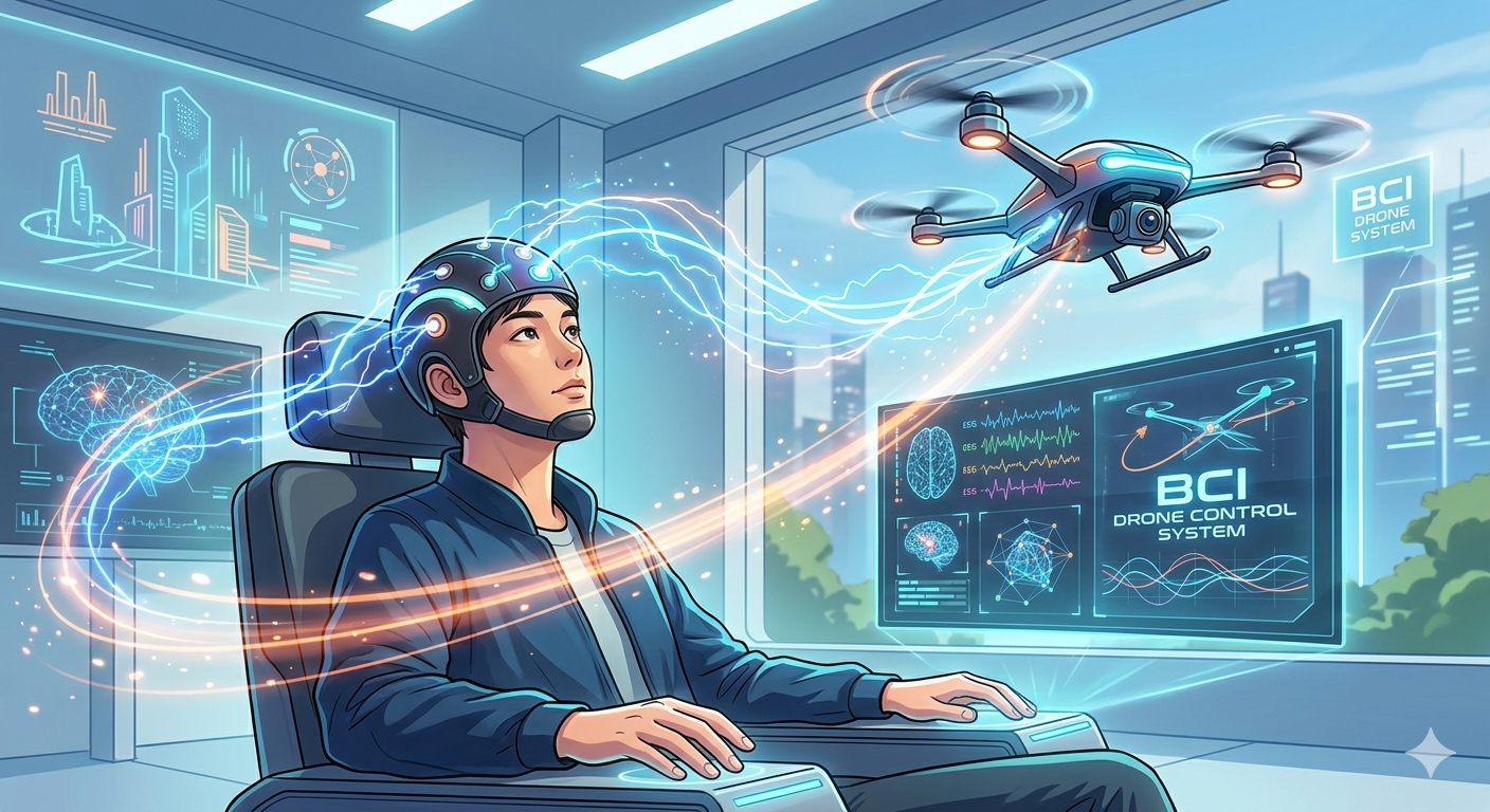“뇌로 드론 조종” 시대 가능할까 – Brain-Computer Interface and the Future of Drone Control
