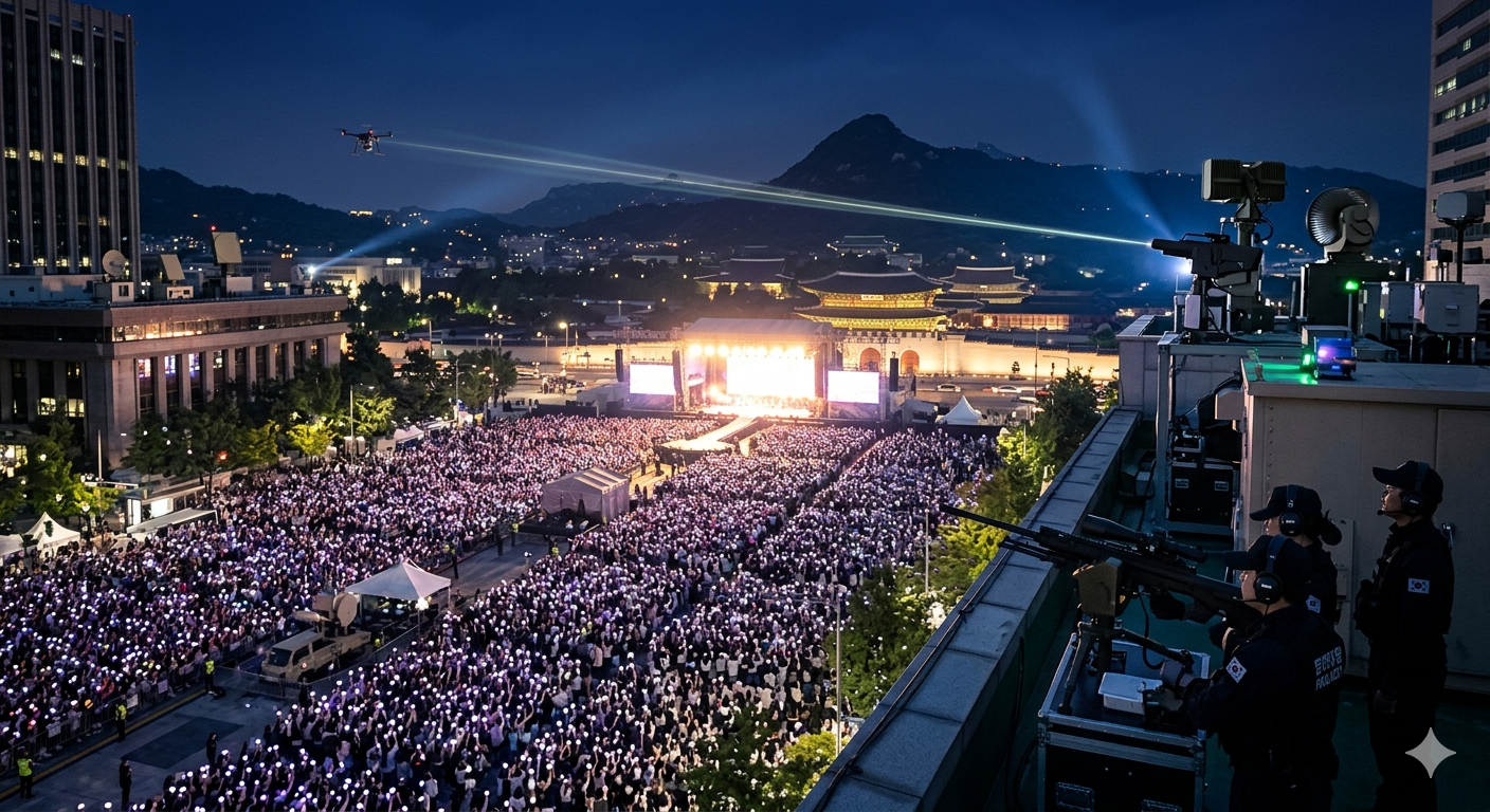 대형 공연이 열리는 도시의 하늘은 누가 통제하는가 – Anti-Drone Security Over BTS Gwanghwamun Concert